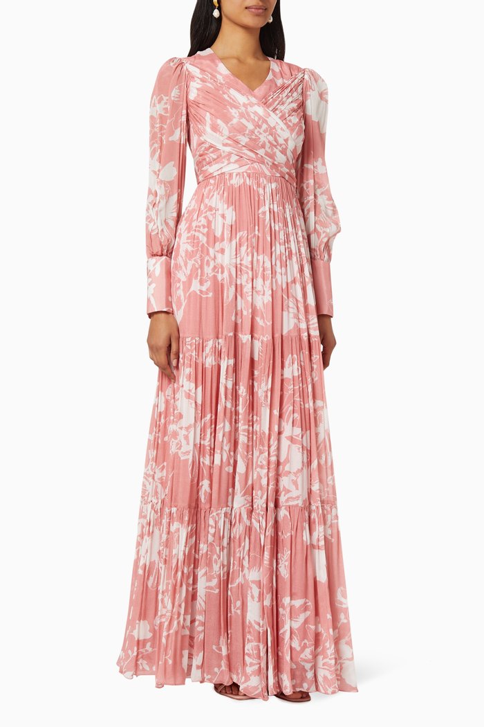 

Floral Flare Dress, Pink