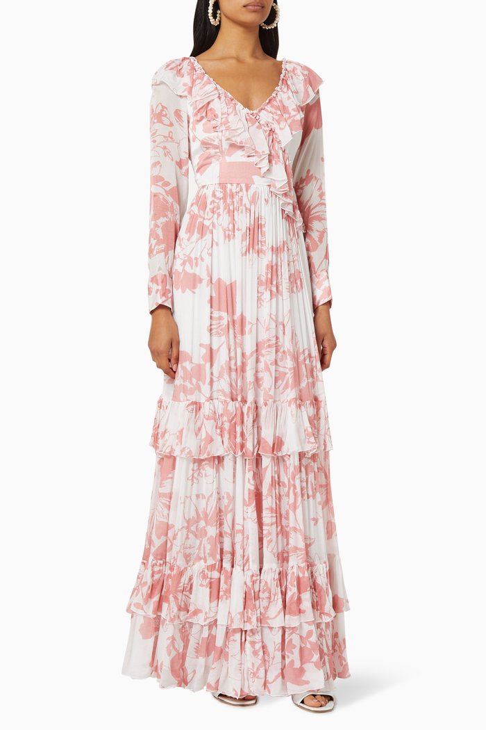 

Floral Frill Dress, Pink