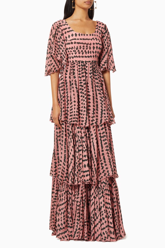 

Three Layer Long Dress, Pink