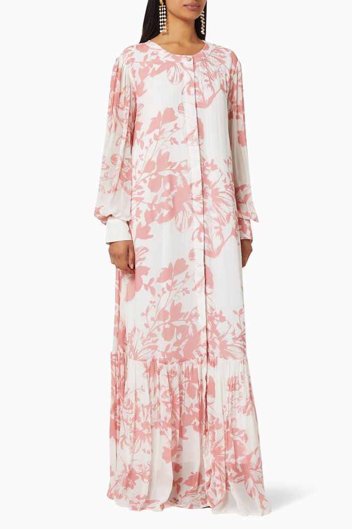 

Floral Frill Dress, Pink