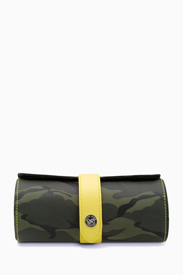 

Hunter Three Watch Roll in Canvas, Green