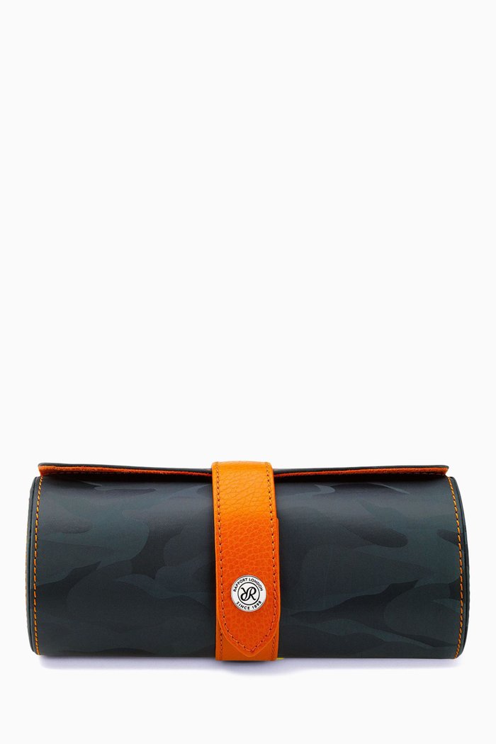 

Hunter Three Watch Roll in Canvas, Blue