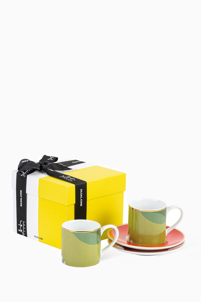 

Sarb Espresso Cups & Saucers, Set of 2, Multicolour