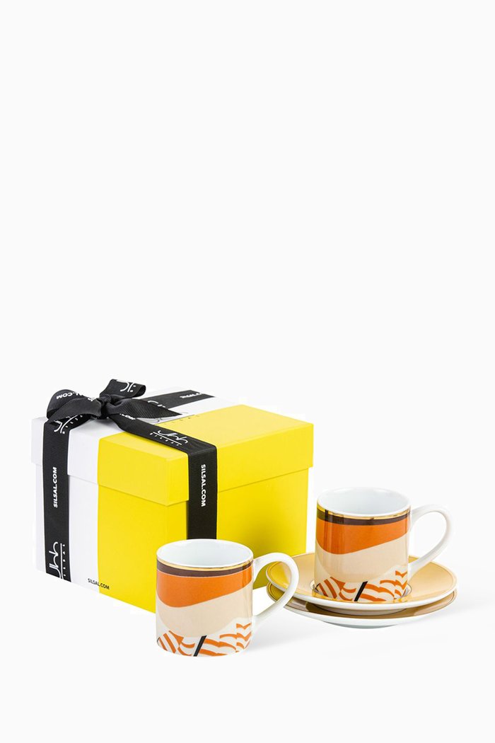 

Sarb Espresso Cups & Saucers, Set of 2, Multicolour