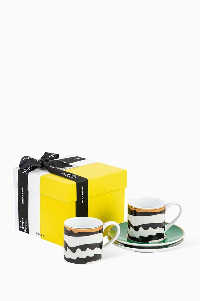 

Sarb Espresso Cups & Saucers, Set of 2, Multicolour