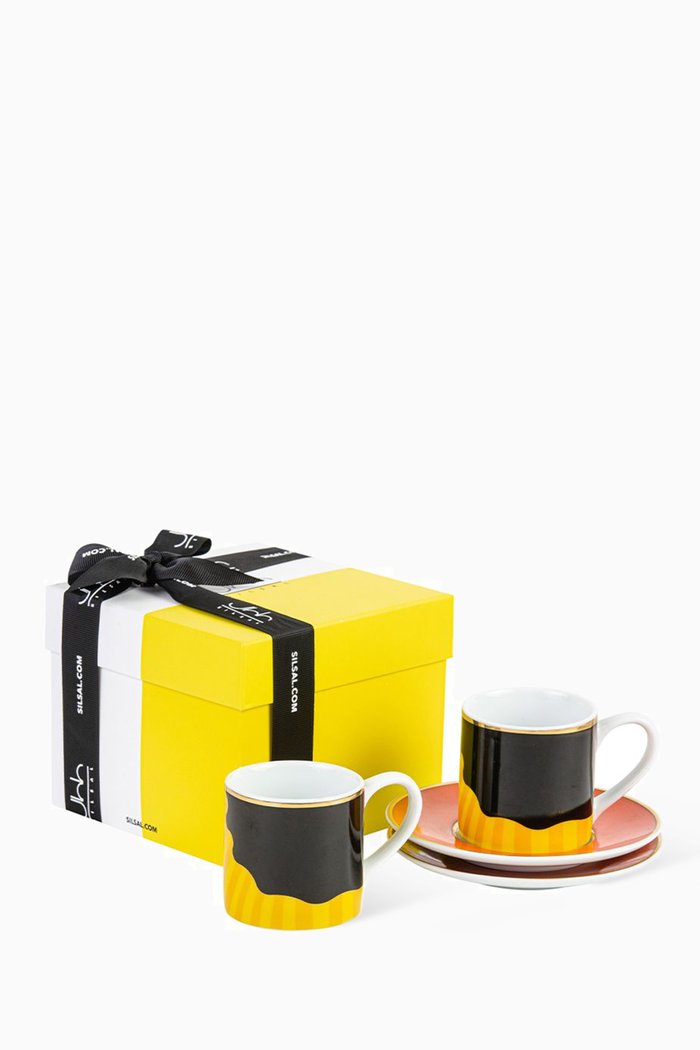 

Sarb Espresso Cups & Saucers, Set of 2, Multicolour
