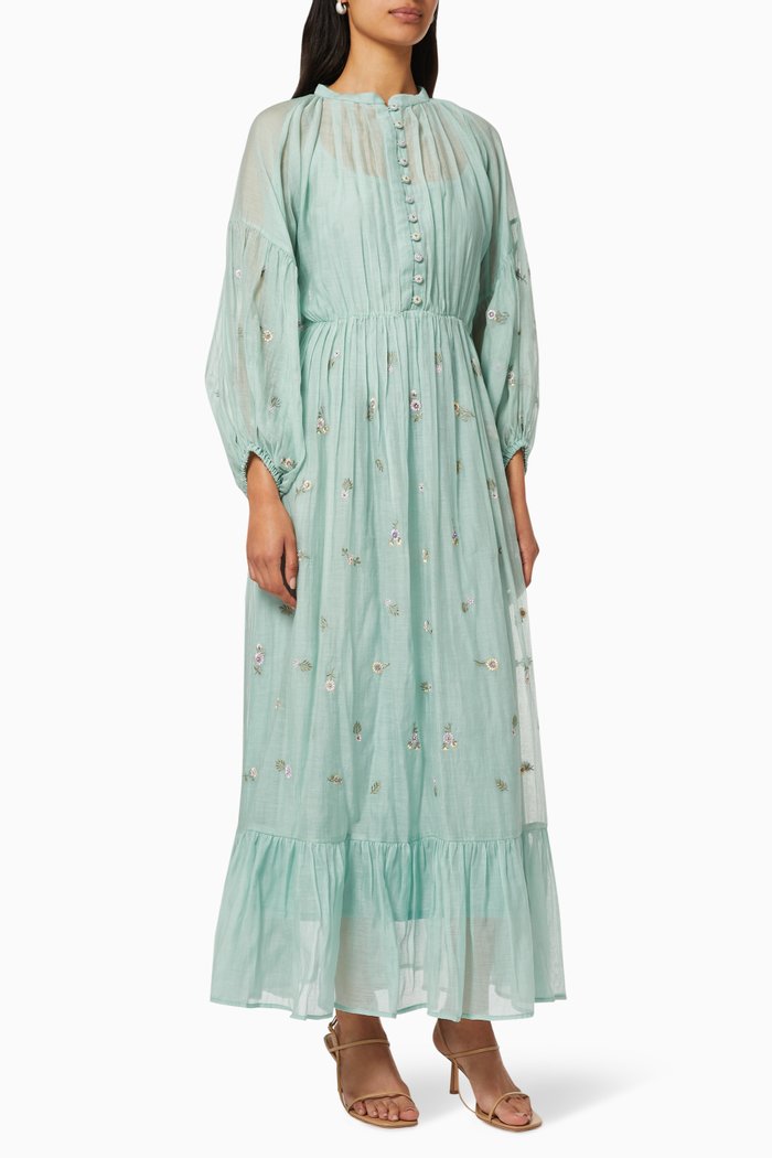 

Maiden Floral Dress, Green