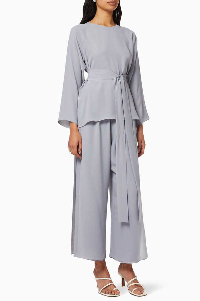 

Chiffon Top & Pants Travel Set, Purple