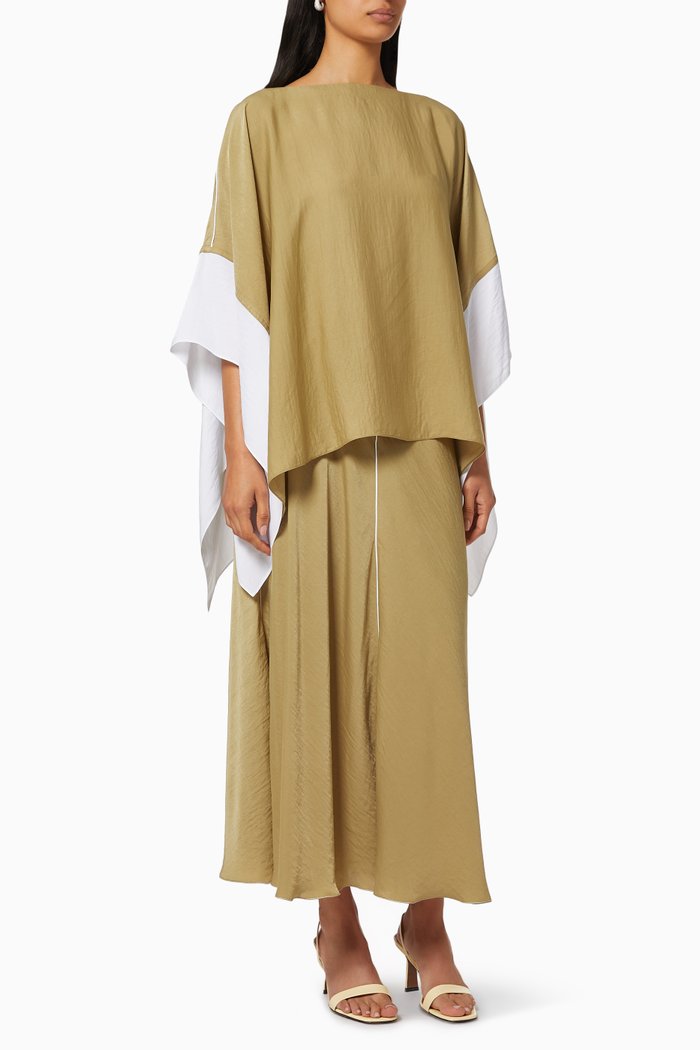 

Colour Block Top & Skirt Travel Set, Gold