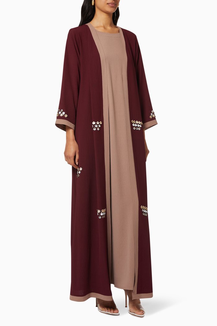 

Embellished Abaya Set, Multicolour