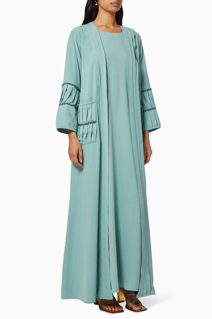 

Embellished Abaya Set, Blue