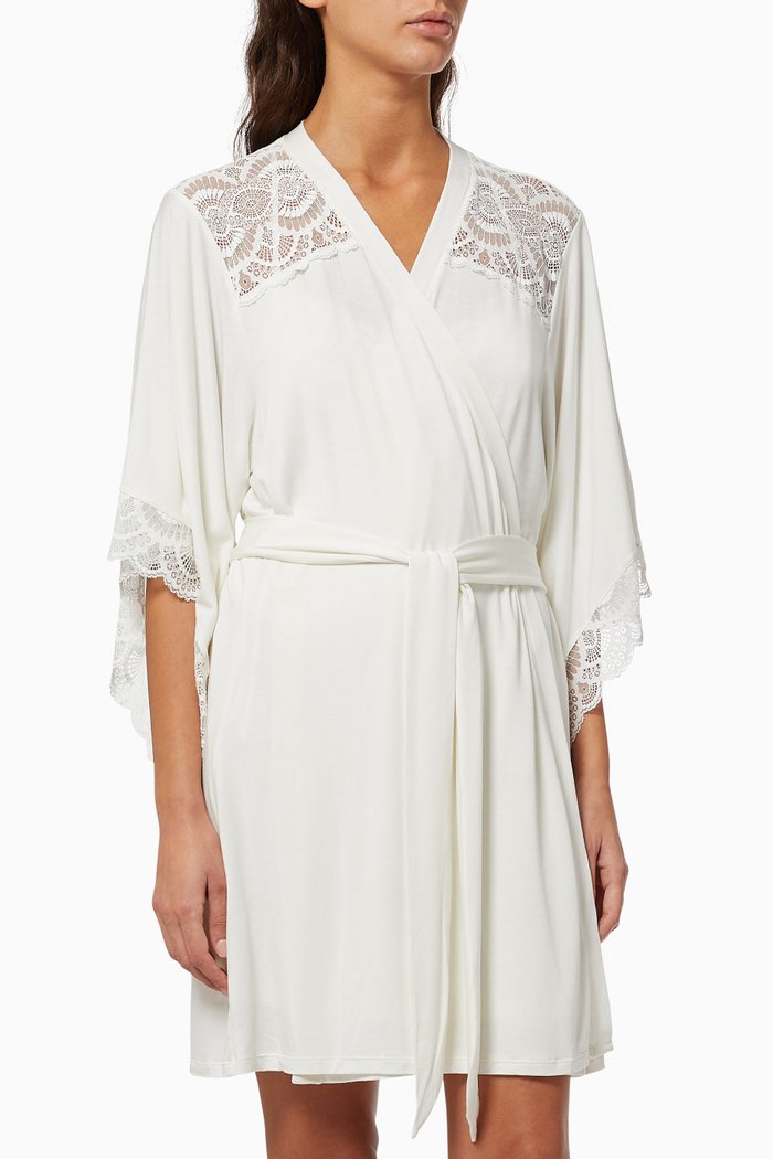 

Marry Me Kimono Robe in Modal Jersey, Neutral
