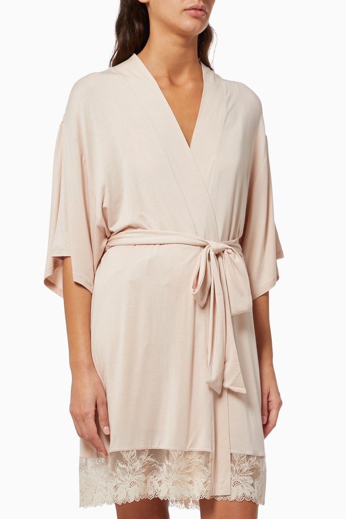 

Rosalia Elevated Everyday Robe in Modal Jersey, Pink