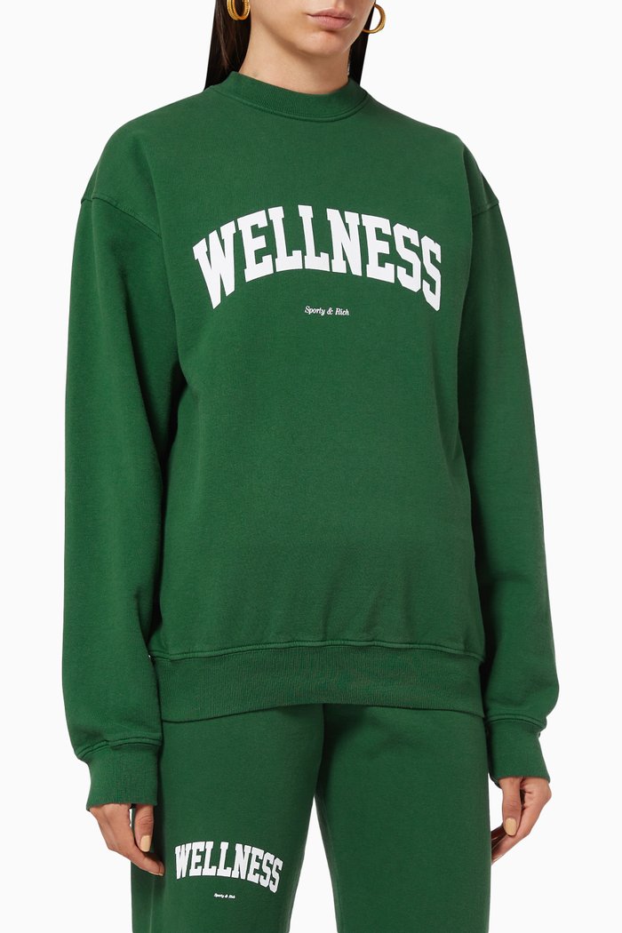 

Wellness Ivy Cotton Crewneck Sweatshirt, Green