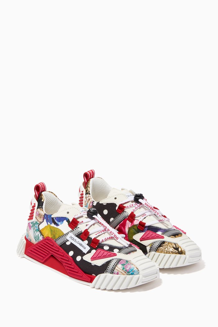 

NS1 Sneakers in Patchwork Fabric, Multicolour