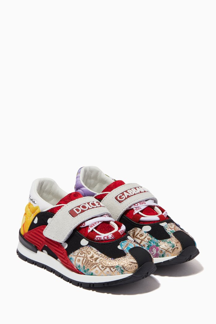 NS1 Sneakers in Patchwork Fabric, Multicolour