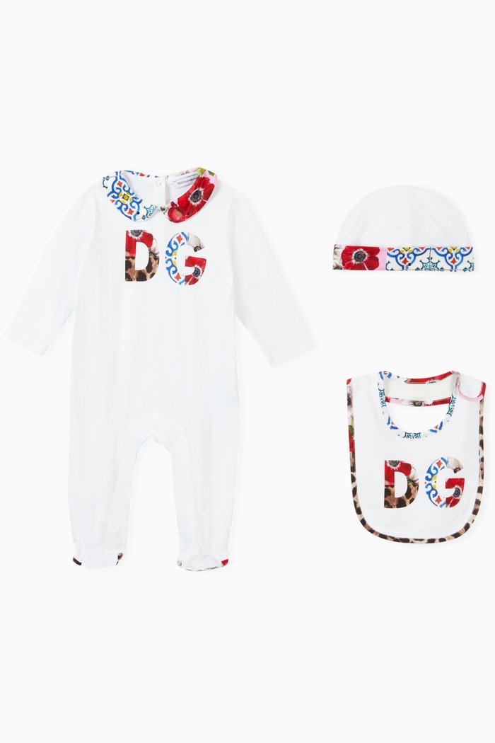 

DG Patchwork Gift Set in Cotton Jersey, White