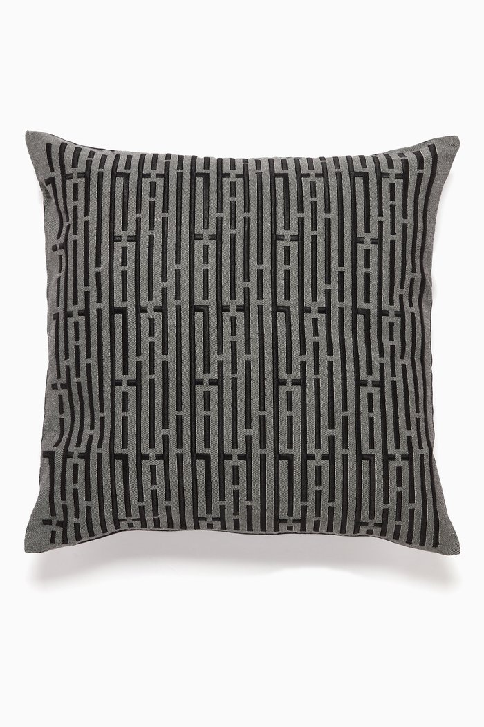 Ahlan Wa Sahlan Medium Cushion, 45 x 45, Black