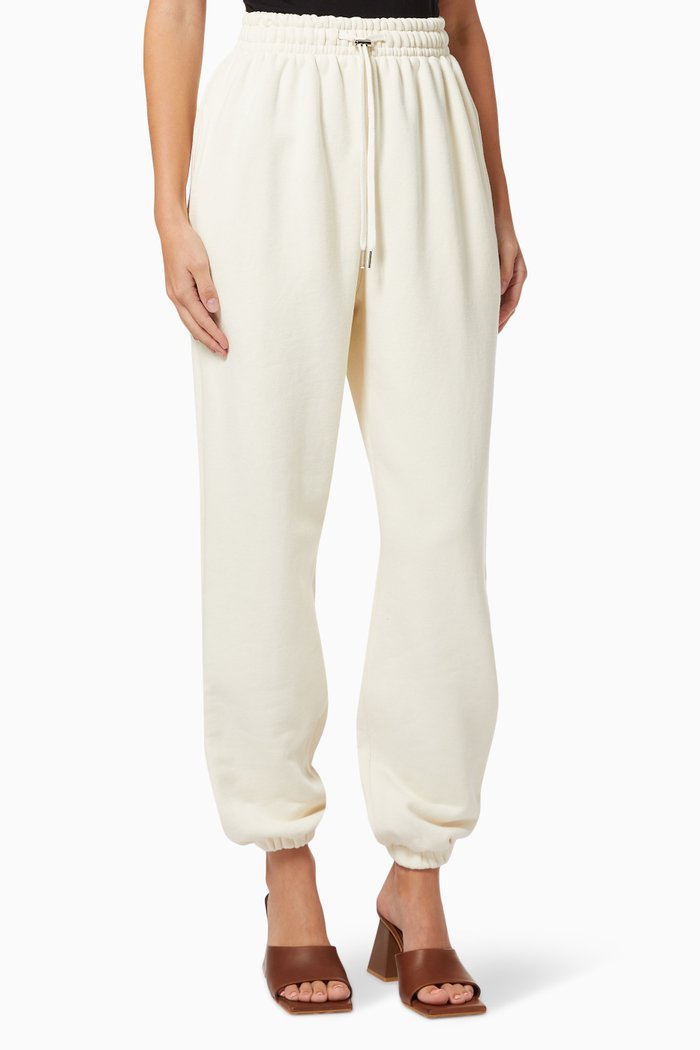

Vanessa Sweatpants in Cotton Fleece, White