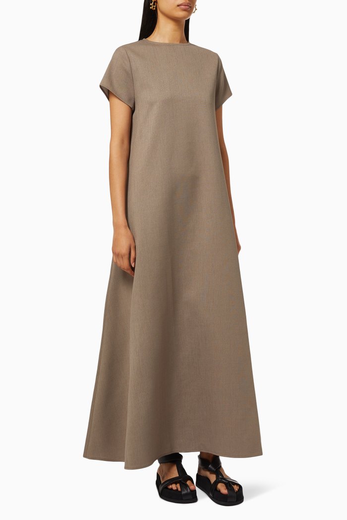 

Dakota A-line Dress in Cady Fabric, Green