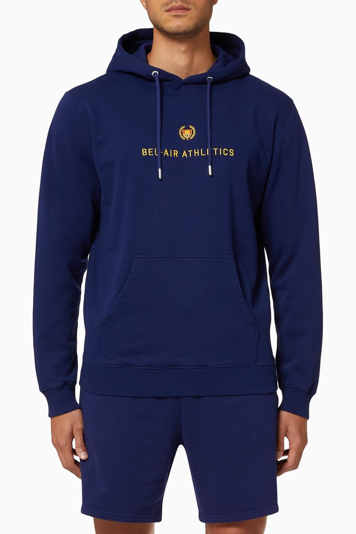 

Academy Crest Hoodie in Fleece, Blue
