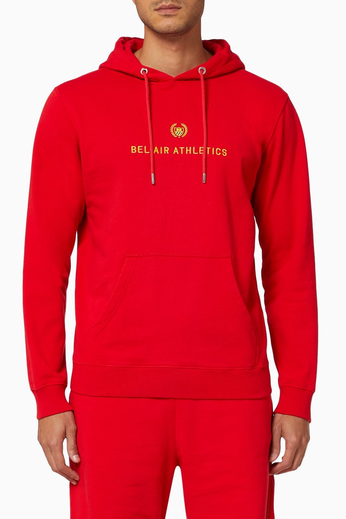 

Academy Crest Hoodie in Fleece, Red
