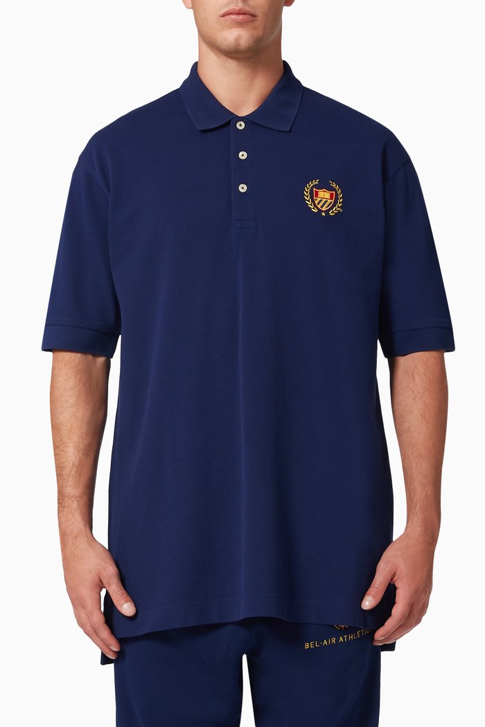 

Academy Crest Polo Shirt, Blue
