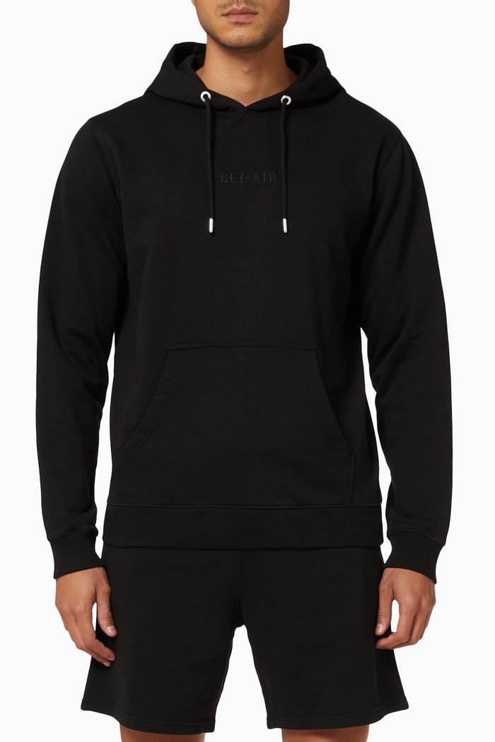 

Gothic Font Hoodie in Fleece, Black