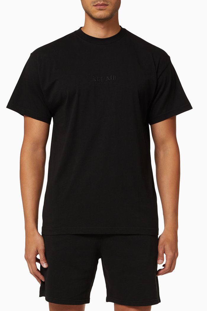 Gothic Font T-shirt in Jersey, Black