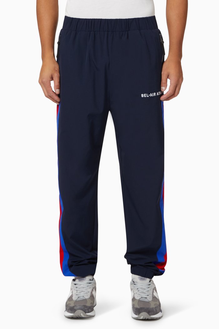 

Colour-Block Transfer Track Pants in Nylon, Blue