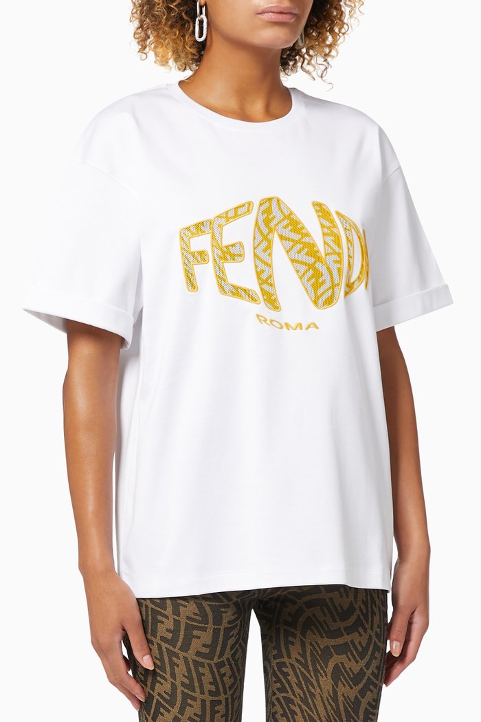 

Fisheye Logo T-shirt in Cotton Jersey, White