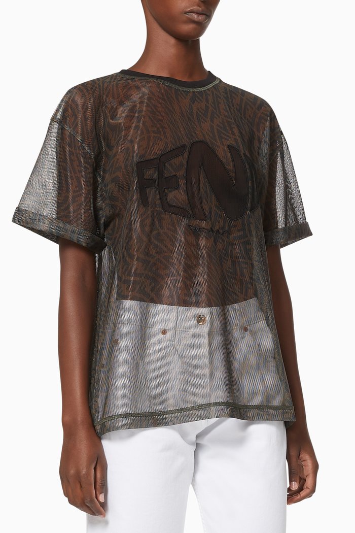 

Fisheye Logo T-shirt in FF Vertigo Tech Mesh, Brown