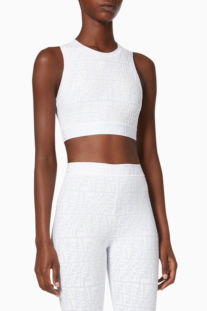 

Fisheye Logo Top in Lycra®, White