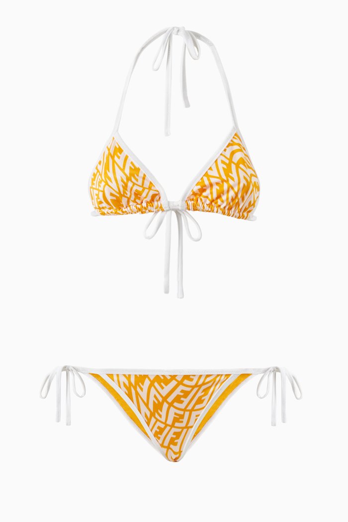 

FF Vertigo Motif Bikini Set in Lycra®, Yellow