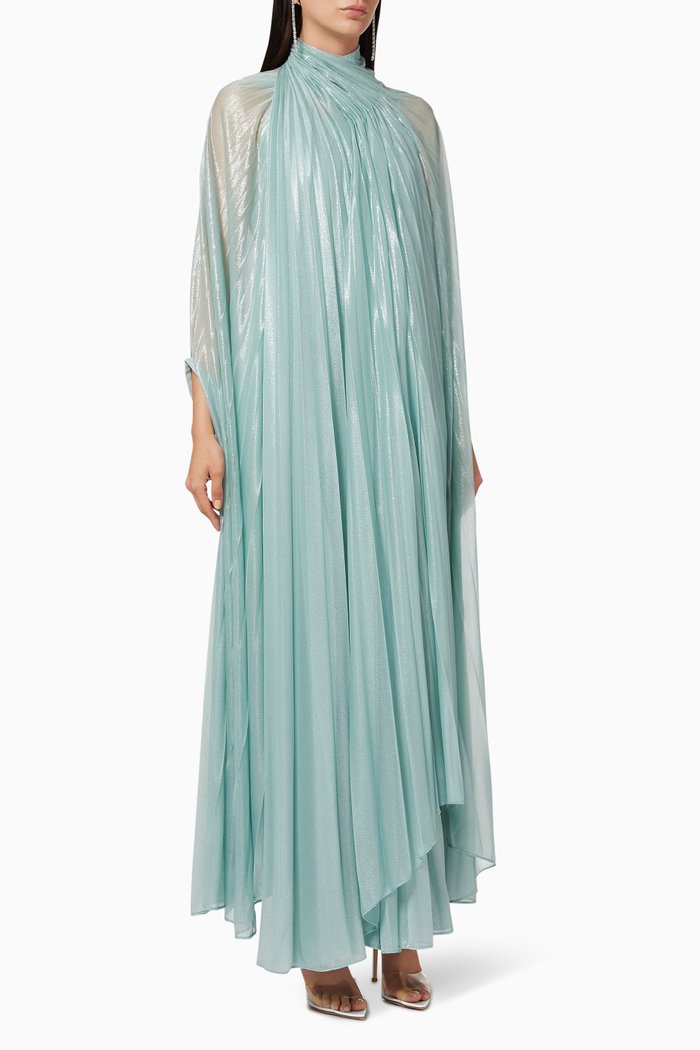 

Ella Wrap Cape Dress, Green