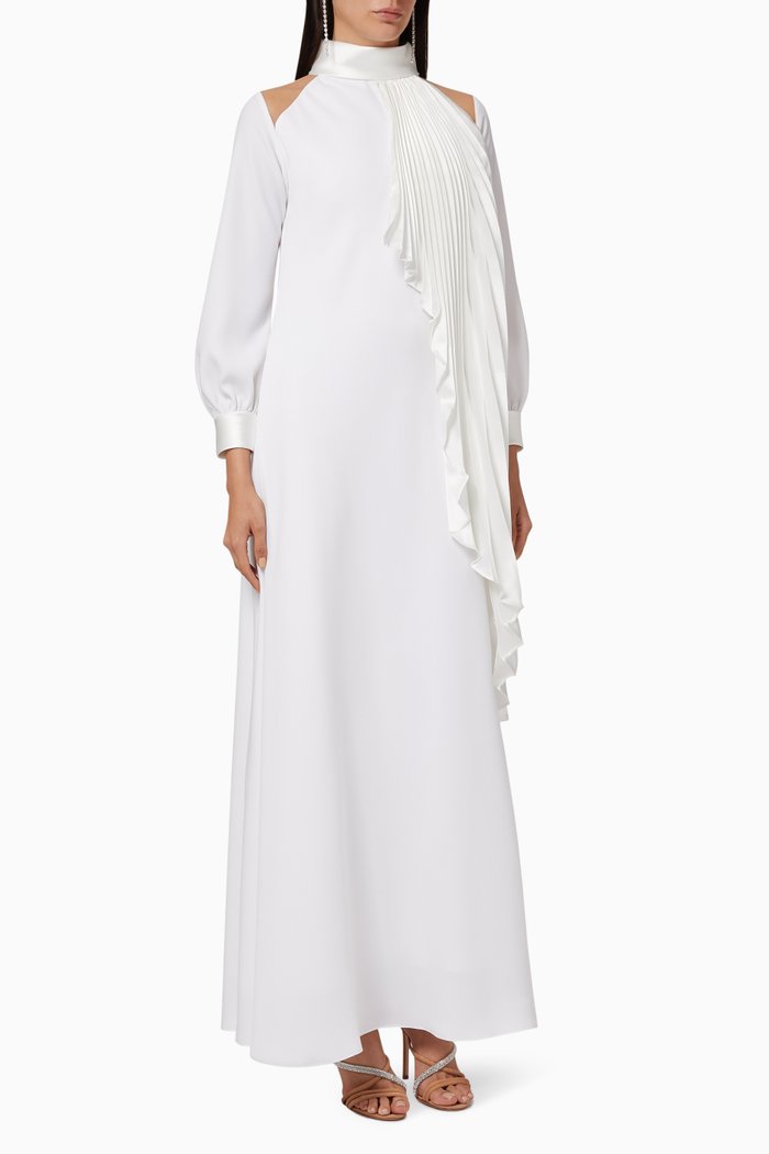 

Hale 3D Pleated Dress, Neutral