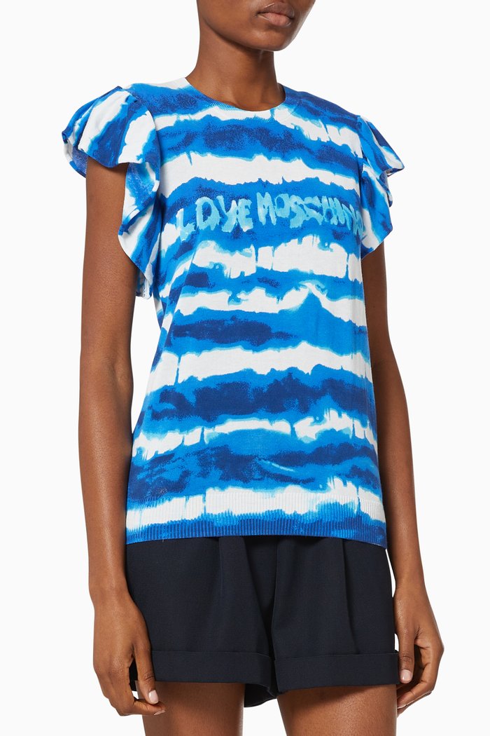 

Tie-Dye Print Blouse, Blue