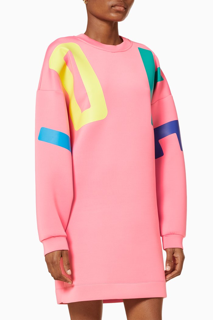 

Love Jersey Sweatshirt Dress, Pink