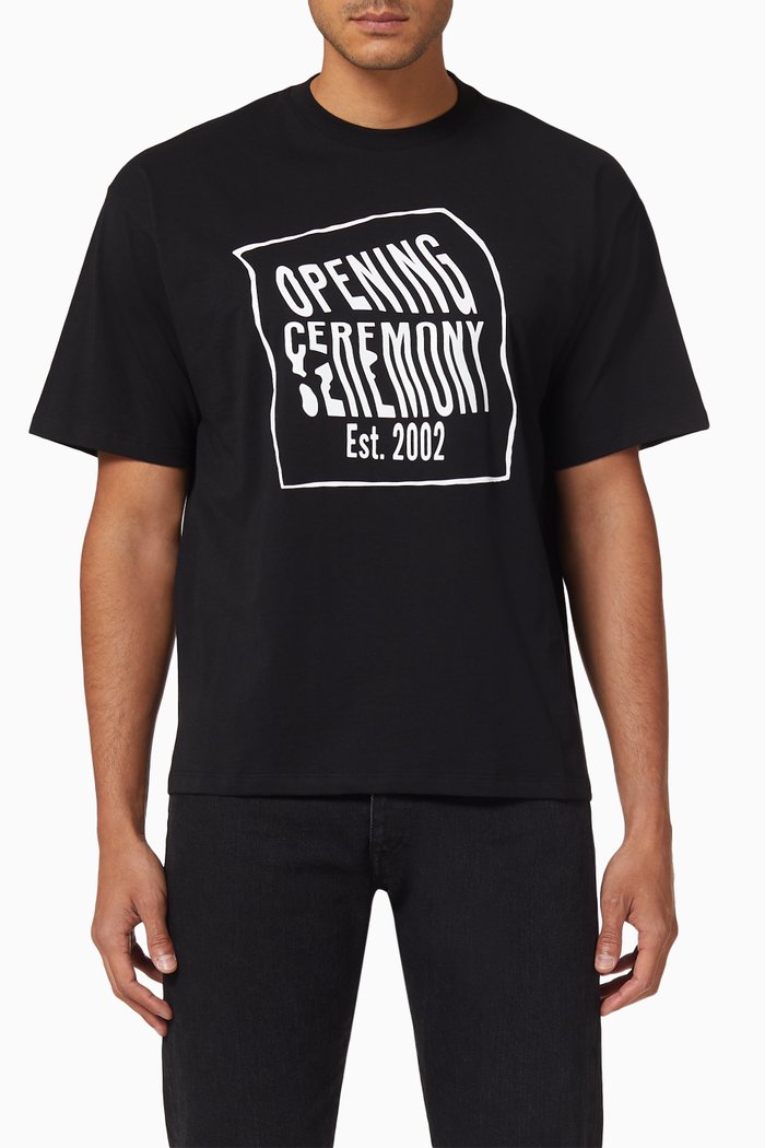 

Warped Logo T-shirt, Black