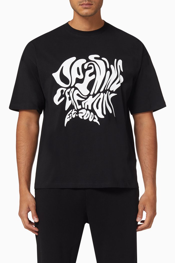 

Melted Logo T-shirt, Black