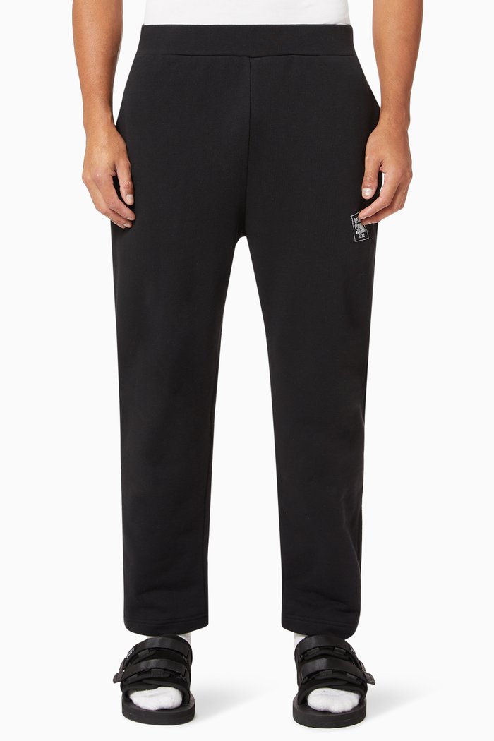 

Warped Logo Sweatpants in Cotton, Black