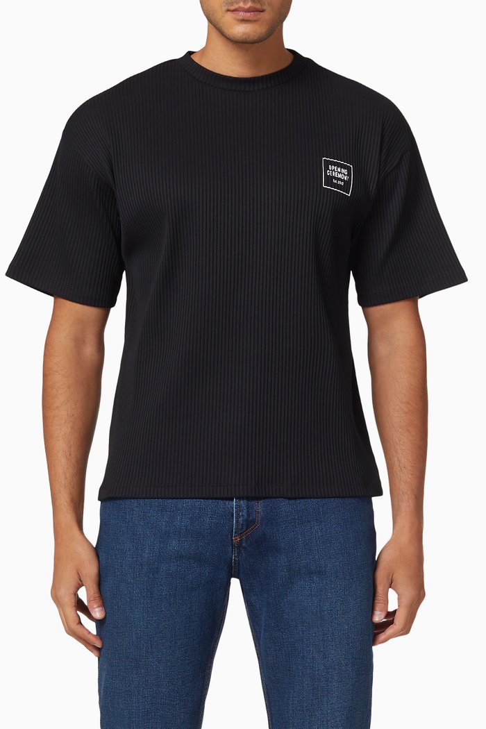 

Box Logo Rib T-shirt, Black