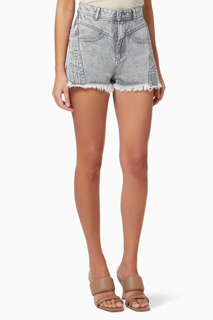 

Lorez Denim Shorts, Grey