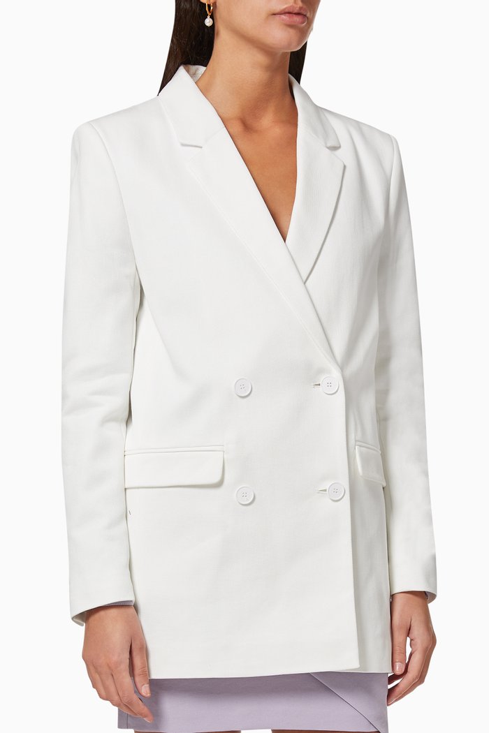 

Litta Double Breasted Blazer Jacket, Neutral