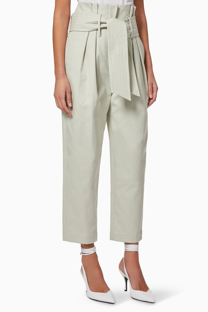 Ritokie High Waist Ankle Trousers, Green