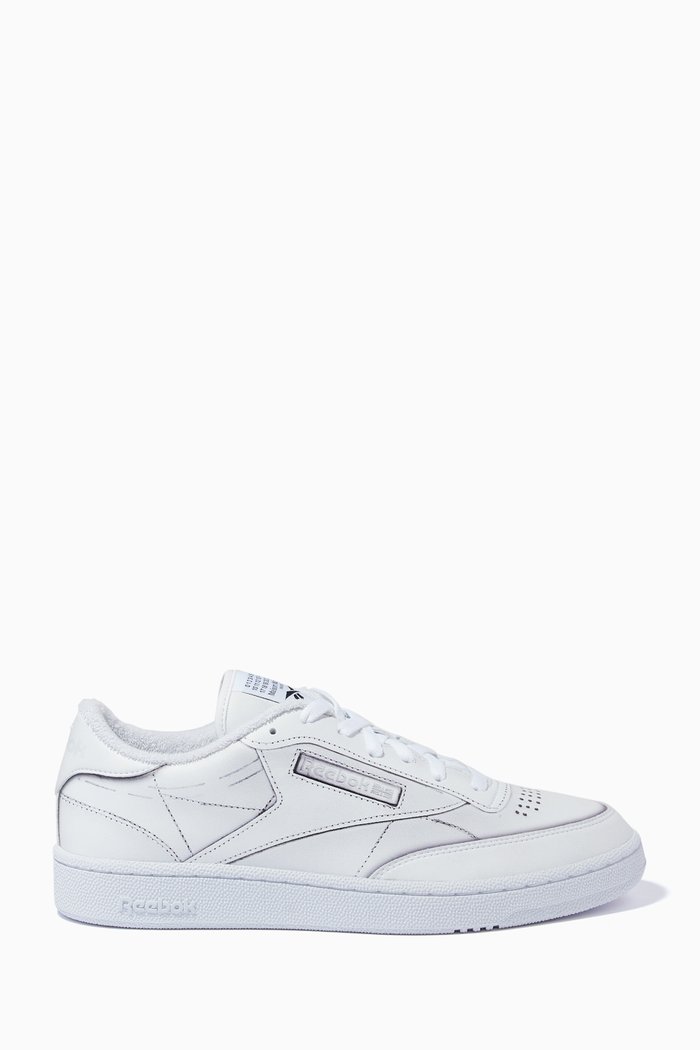 

x Maison Margiela Club C Trompe L’oeil Shoes in Leather, White