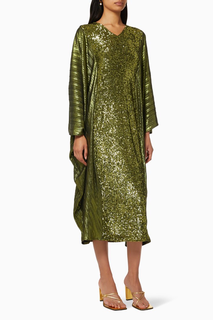 

Sequin Embellished Dress, Green