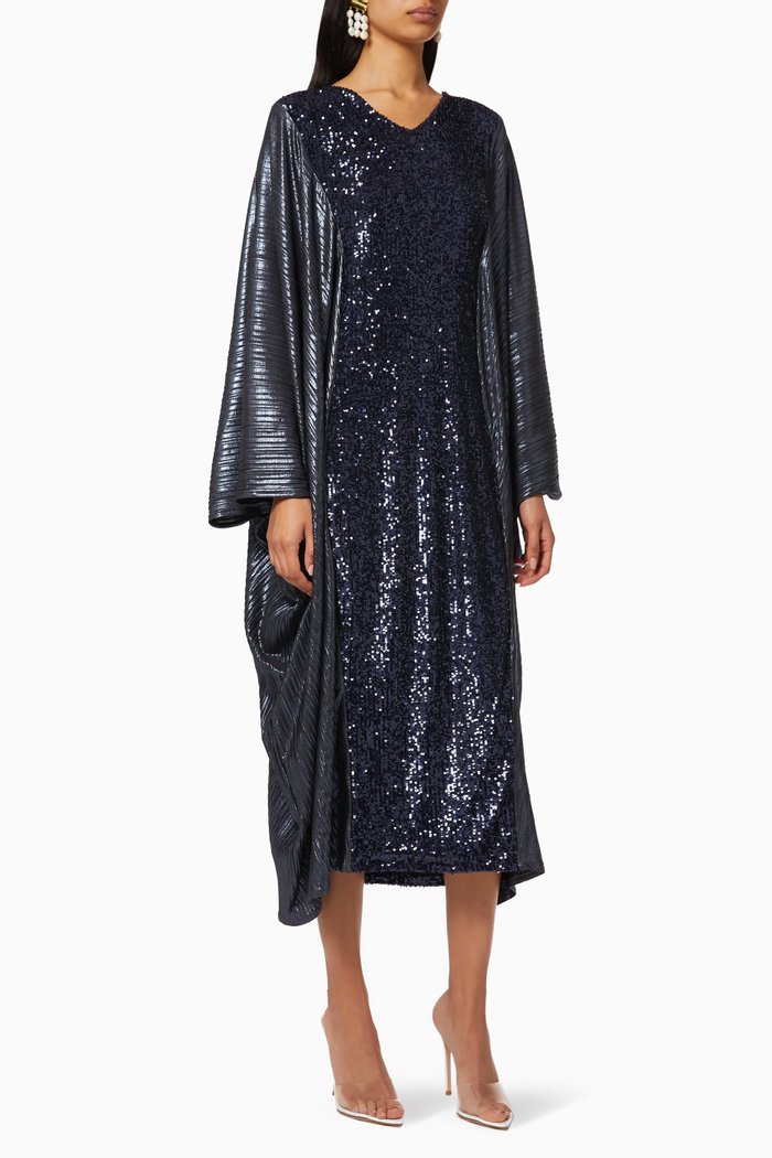 Sequin Embellished Dress, Blue