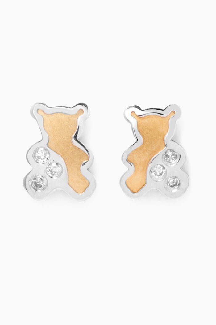 

Teddy Diamond Stud Earrings in 18kt Yellow & White Gold