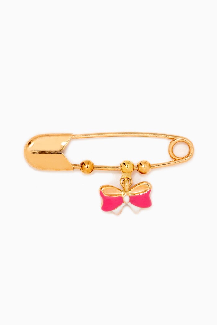Bow Baby Pin in 18kt Yellow Gold